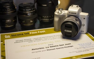 Canon España entrega a Manuel García Postigo el premio «Mención especial del público» del Incuna Film Festival